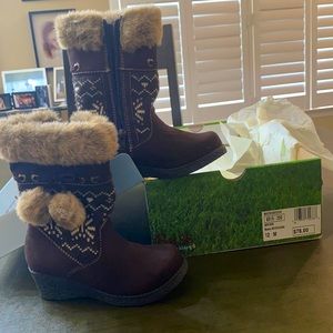 Bass Boots Girls Brown Sz 12 M Brand New